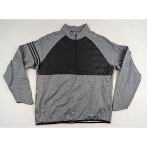 Adidas Golf sz L Climaheat Competition Quilted 1/2 zip Jacket Top 0678